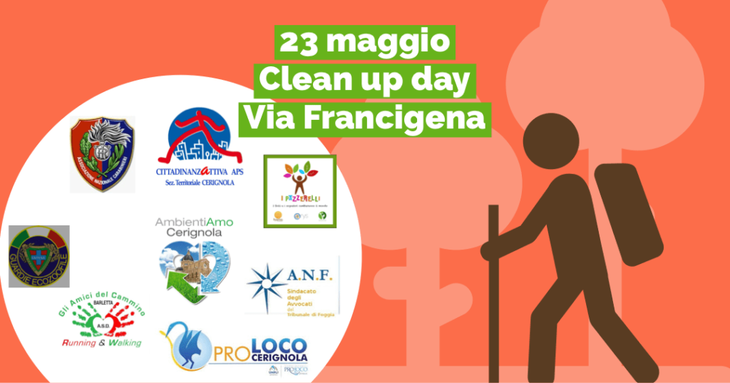 clean up day ambientiamo cerignola pulizia via francigena